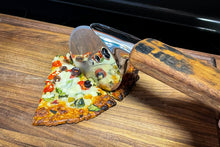 Load image into Gallery viewer, Pizza Cutter with Bourbon Barrel Stave Tip Handle
