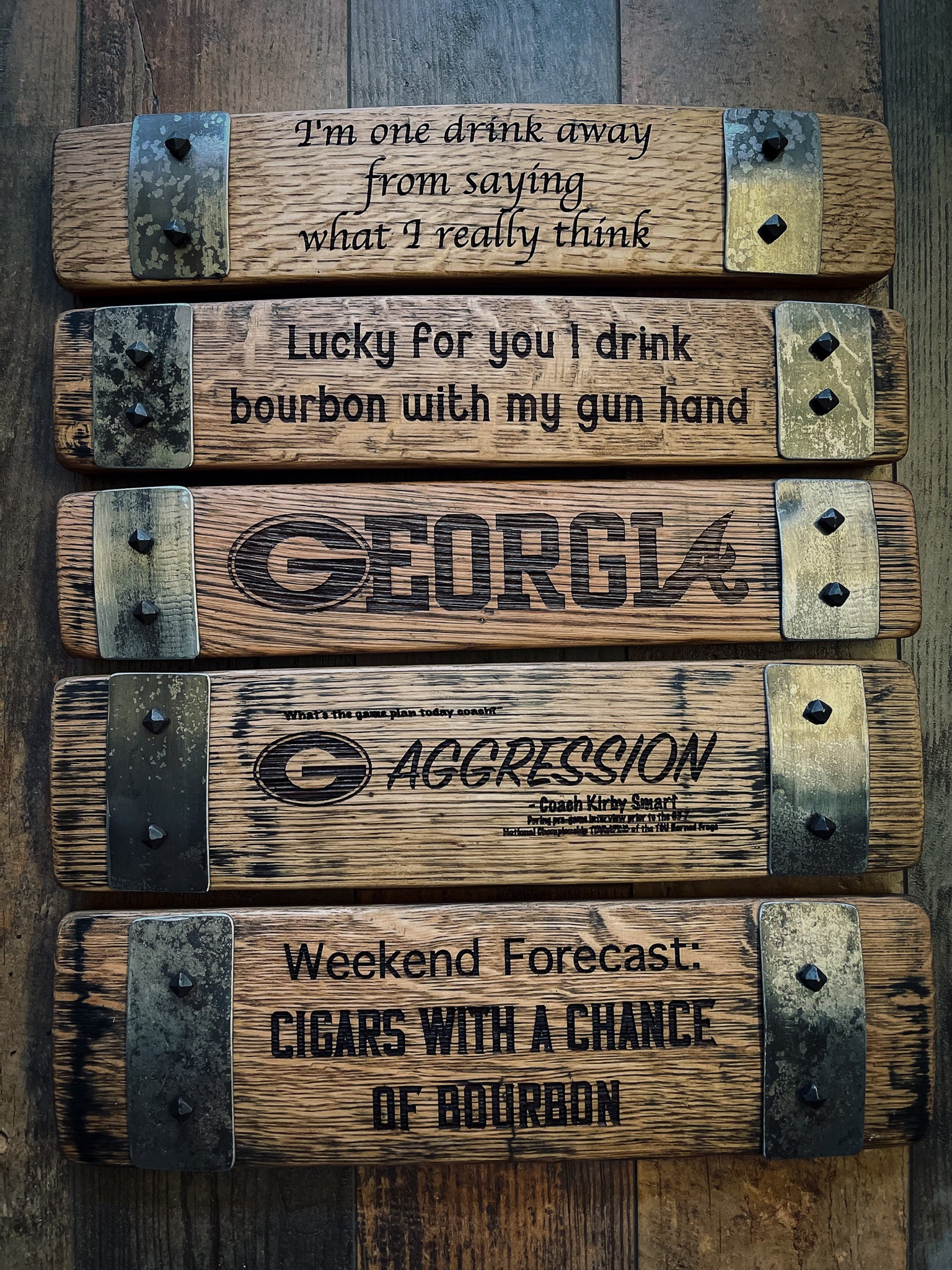 Bourbon Rocks Sign Handcrafted Bourbon Signs | Authentic Kentucky & Custom Barrel Decor