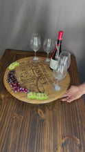 Load and play video in Gallery viewer, CUSTOM Lazy Susan from Bourbon Barrel Lid
